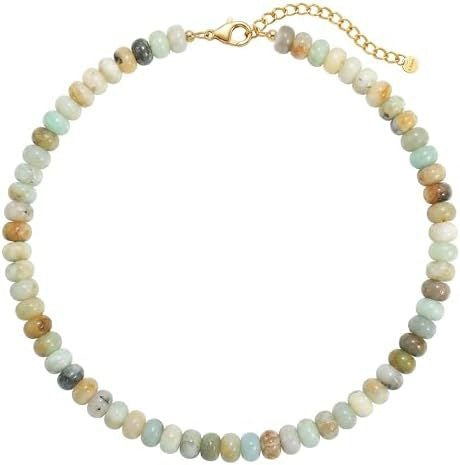Wholesale Layered Rainbow Beaded Necklace with Natural Stone Pendant - Beach Fashion Accessory for Women