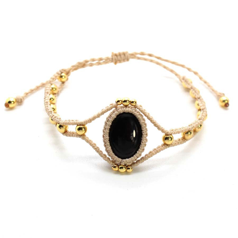 Wholesale Amethyst Crystal Bead Handwoven Angel Eye Bracelet New Chinese Style Adjustable Unisex Jewelry Accessory Boutique Gift