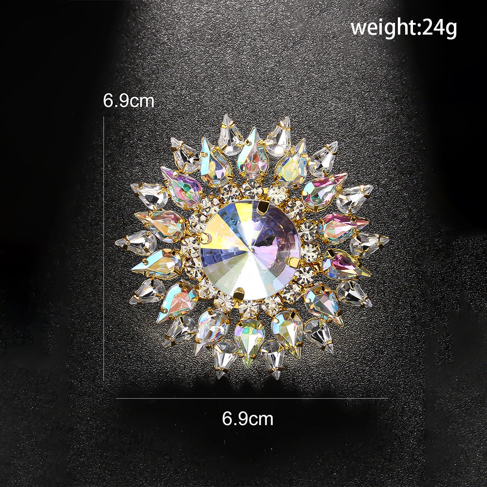 Wholesale Exaggerated Ring Colorful Rhinestone Opening Ring