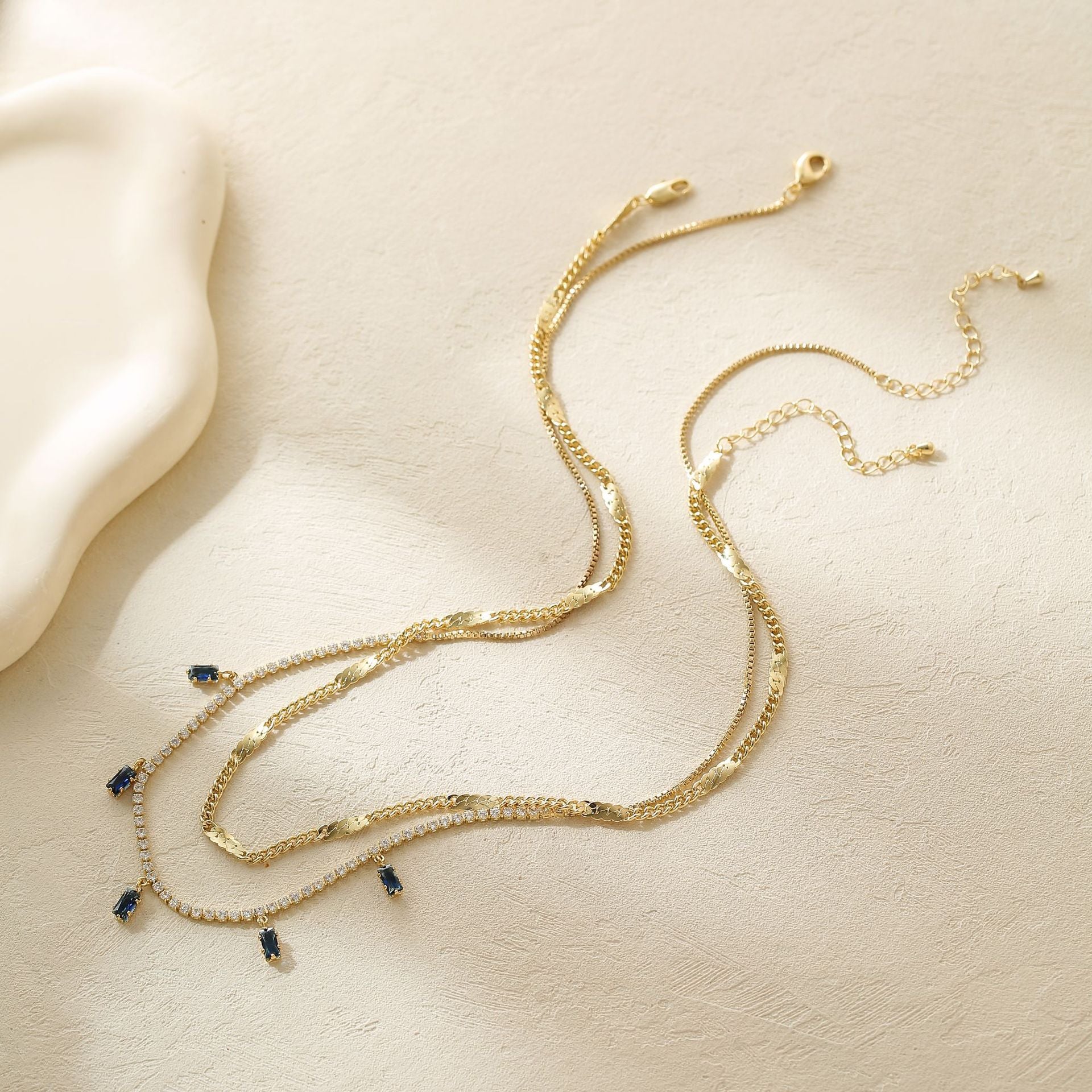 Wholesale Gold and Silver Two-color Necklace