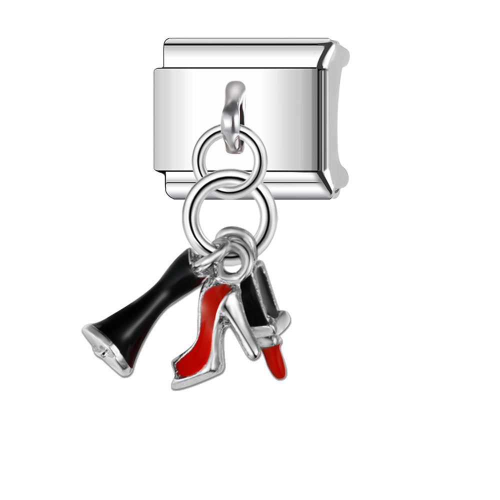 Wholesale Italian Charm Bracelet 9mm DIY Splicing Racing Statue of Liberty Stainless Steel Composable Bracelet