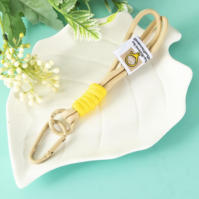 Wholesale Color matching lanyard nylon braided rope keychain