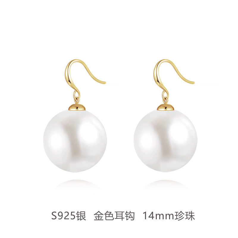 Wholesale Large Pearl Sterling Silver Earrings