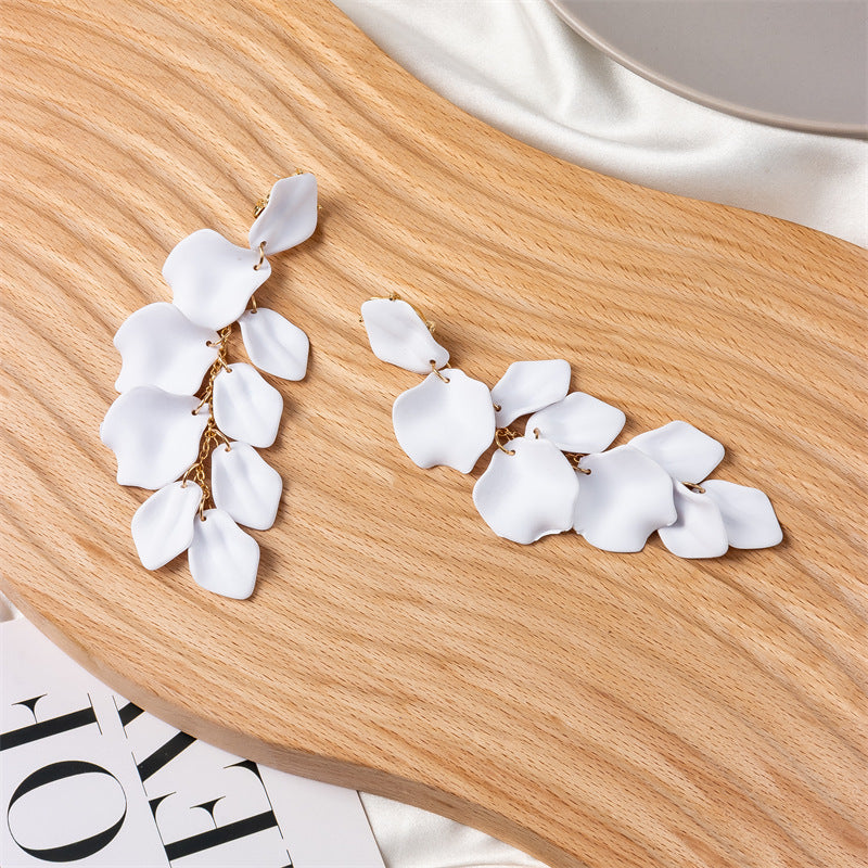 Wholesale Petal Leaf Tassel Earrings