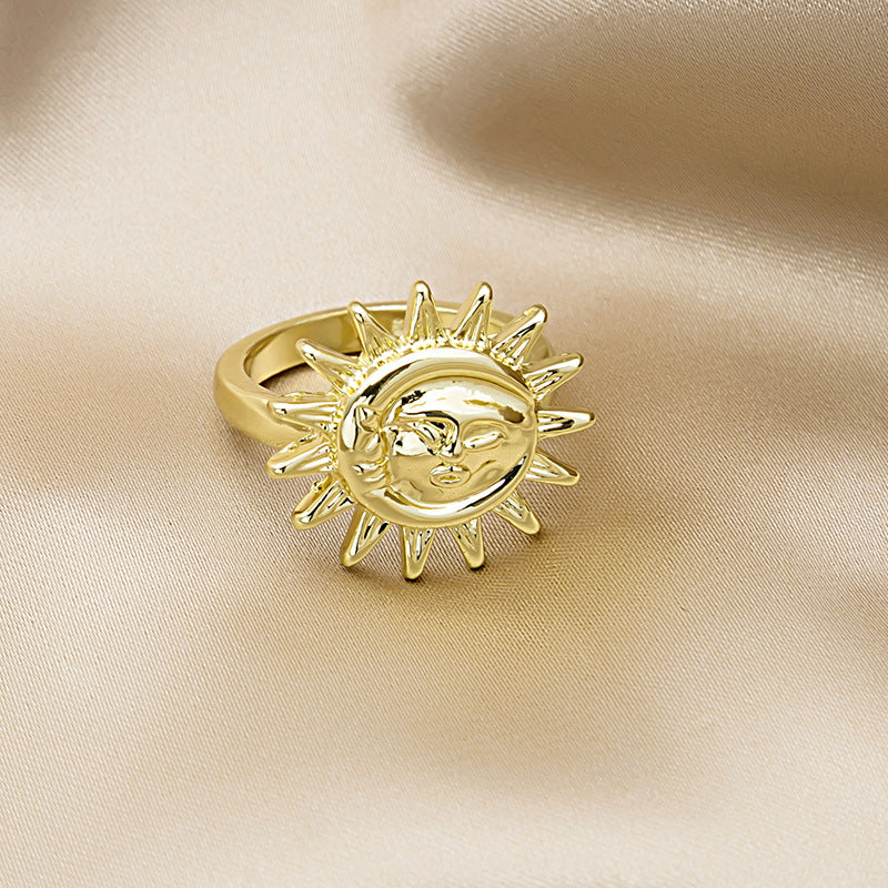 Wholesale  creative metal sunflower ring
