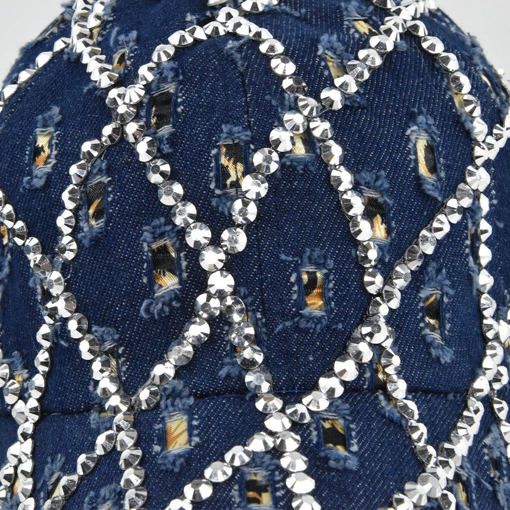 Wholesale Hole Washed Cowboy Hat Retro Diamond Baseball Cap ACC-HT-DeXun003