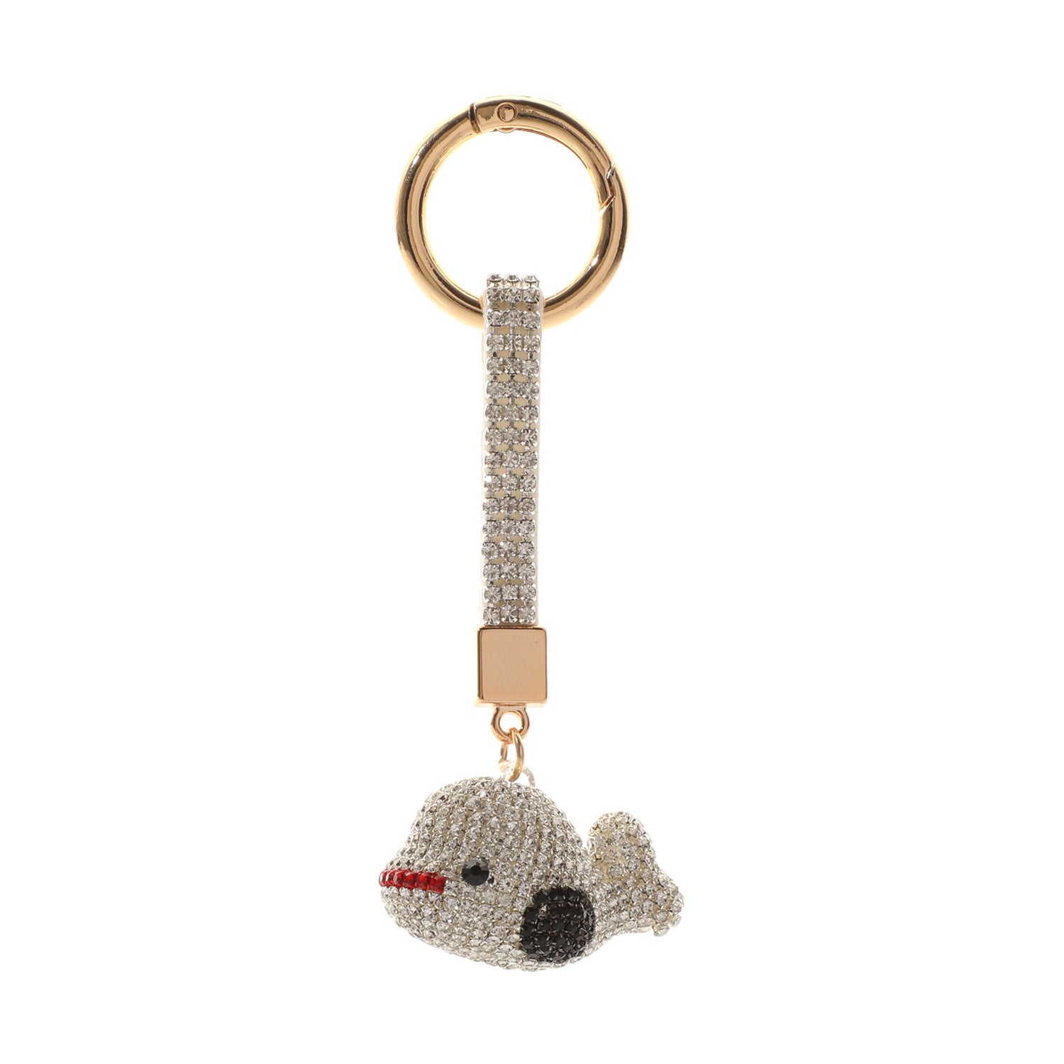 Wholesale Red Rhinestone Dolphin Keychain,  Trendy Bag Charm Car Key Accessory for Boutique Resale