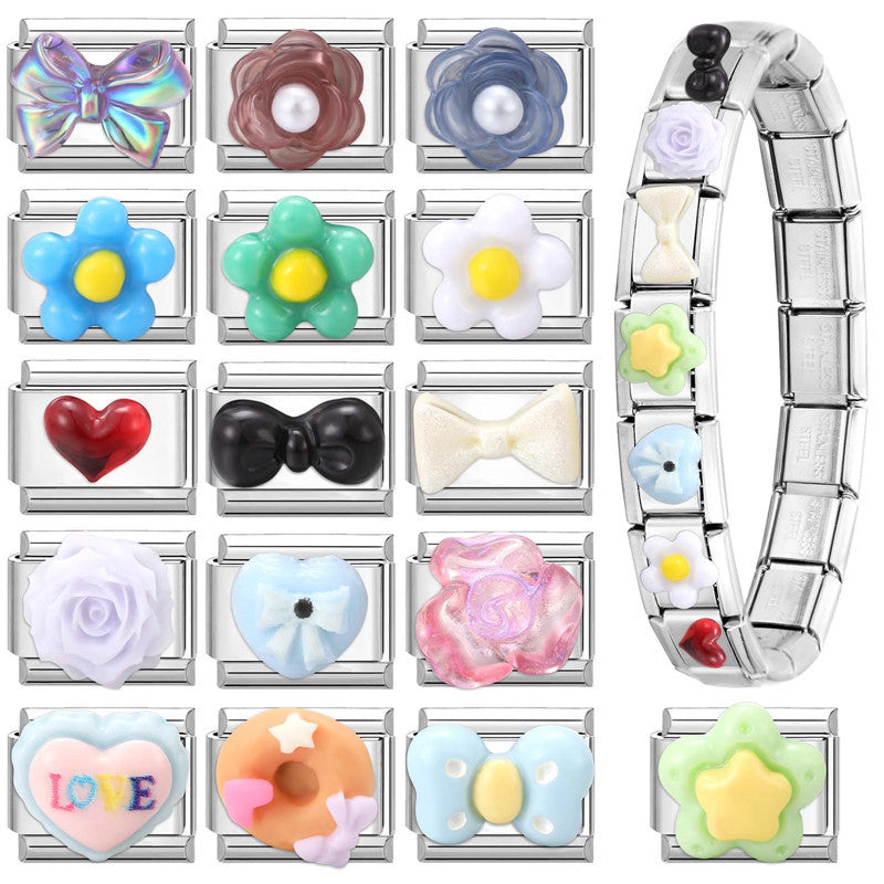 Wholesale Italian Charm Bracelet 9mm DIY Splicing Cute Creative Stainless Steel Composable Bracelet
