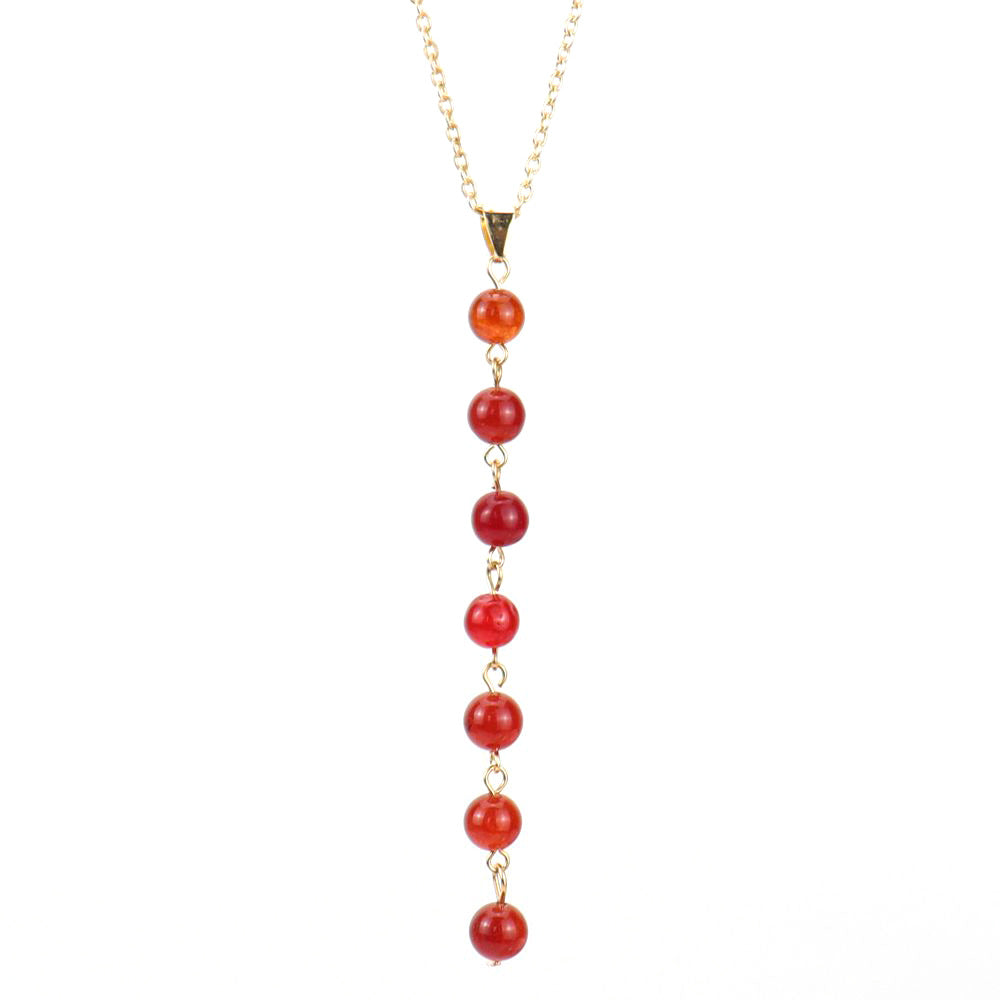 Wholesale  handmade natural stone multicolor agate colorful beads necklace