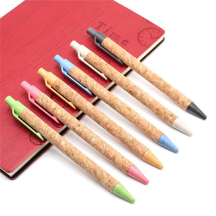 Wholesale Environmentally Friendly Cork Tube Ballpoint Pen ACC-PN-KaiXin001
