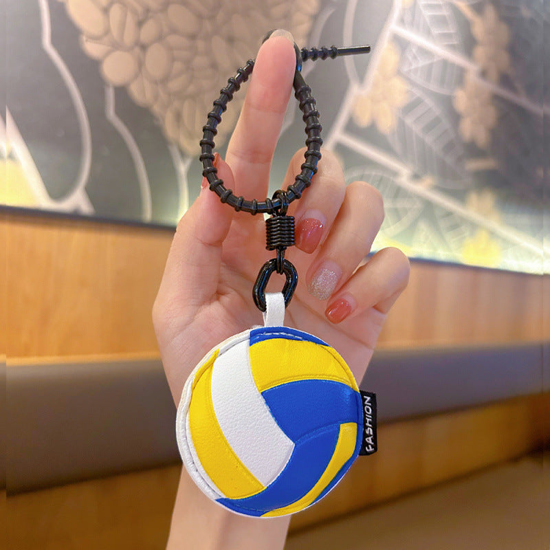 Wholesale Trendy Sports Ball Leather Bag Charm Keychain For Women S Handbag Decoration Everyday Gift