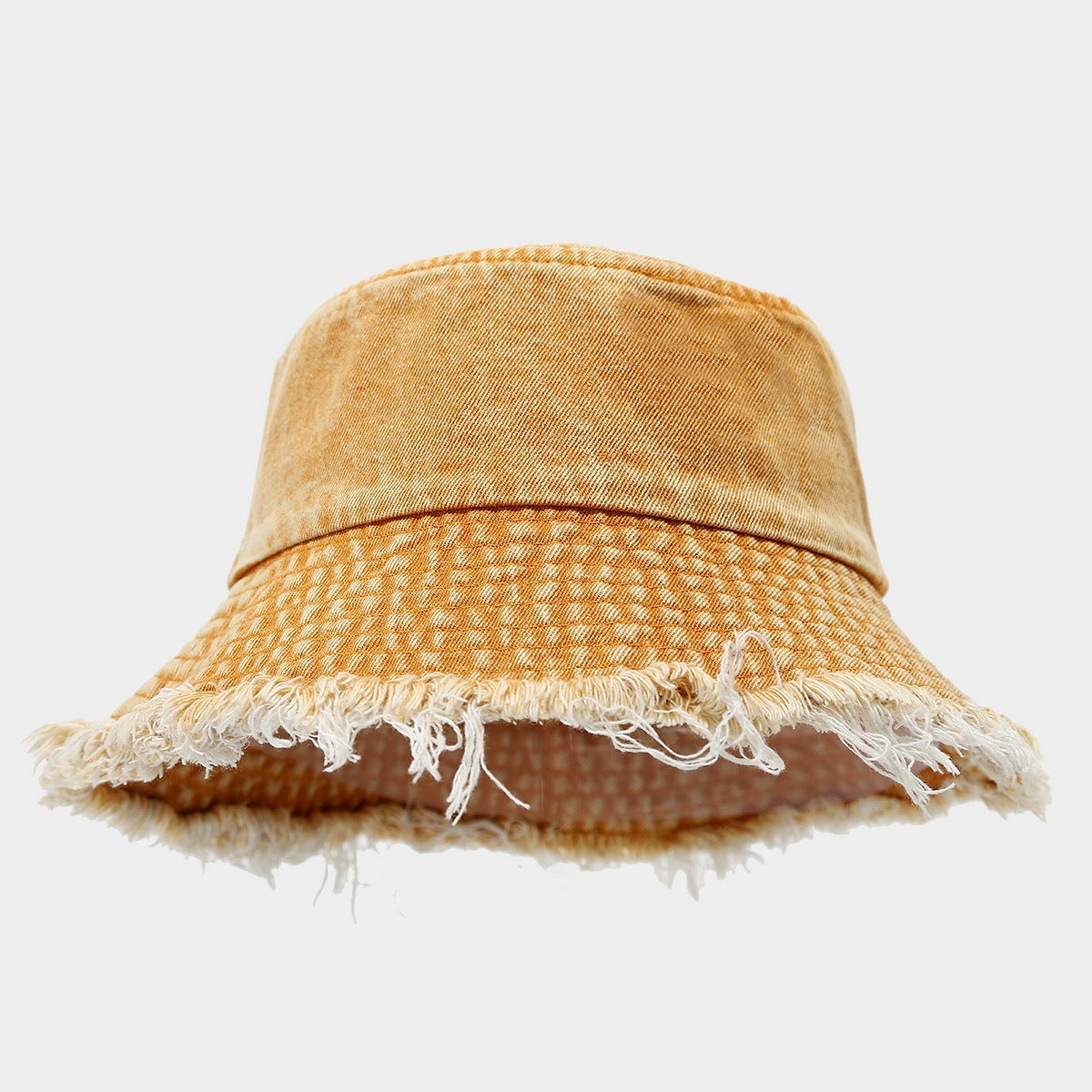Wholesale  distressed rough Denim fisherman hat