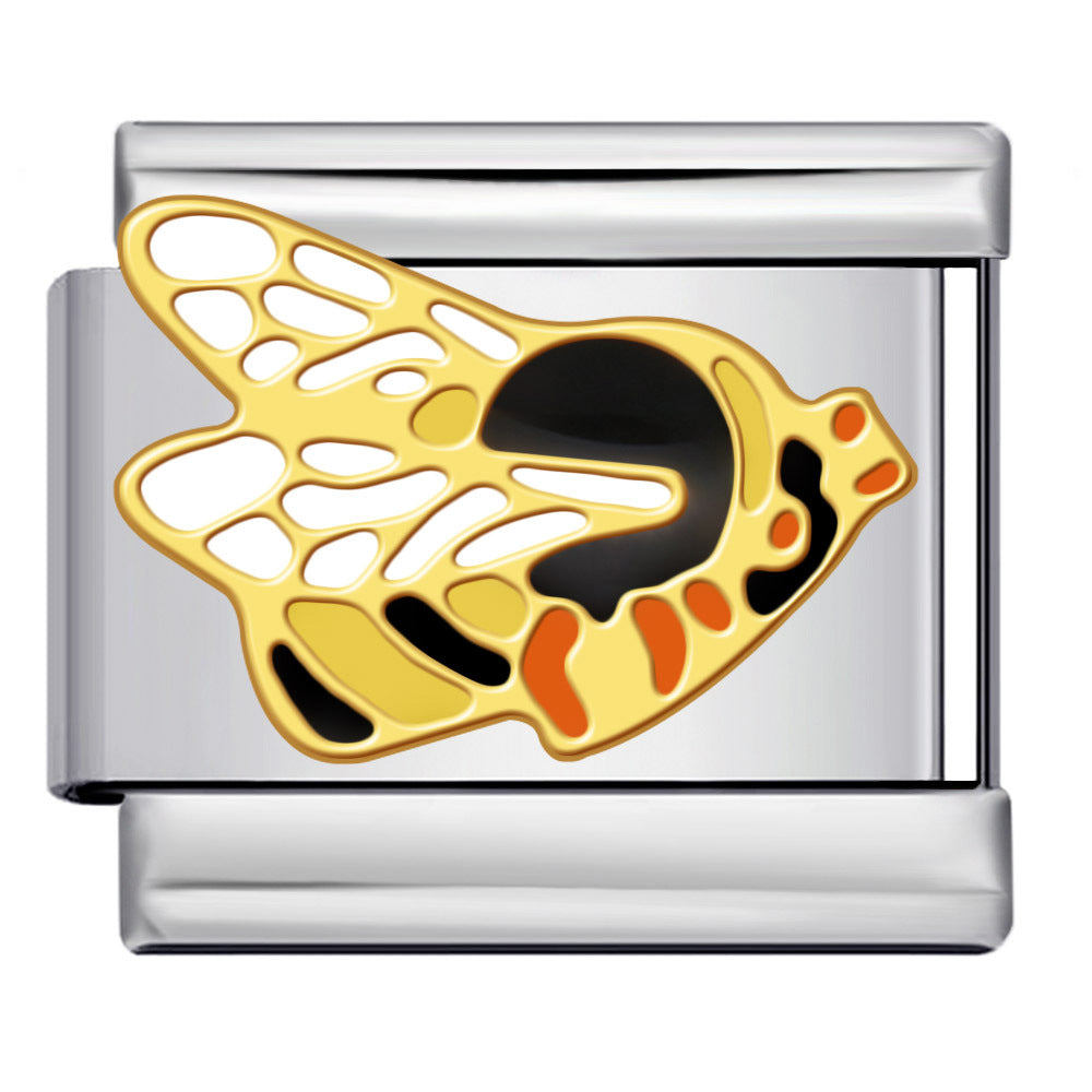 Wholesale  Italian Charm Bracelet 9mm DIY  gold-plated Creative Stainless Steel Composable Bracelet