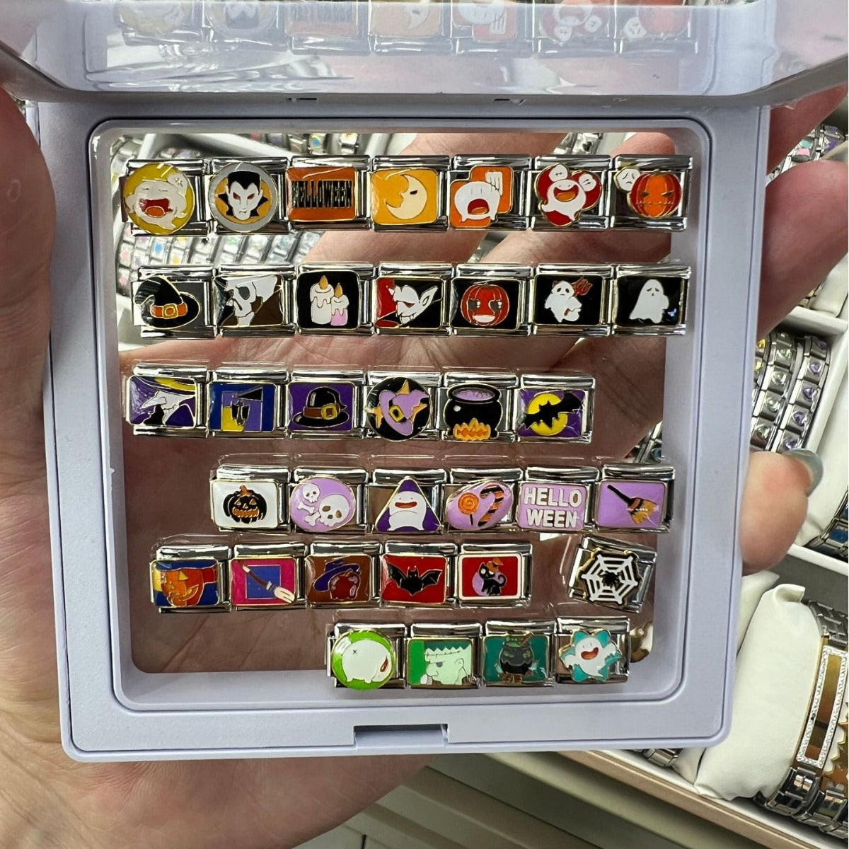 Wholesale Italian Charm Bracelet 9mm DIY Splicing Halloween Series Stainless Steel Composable Bracelet