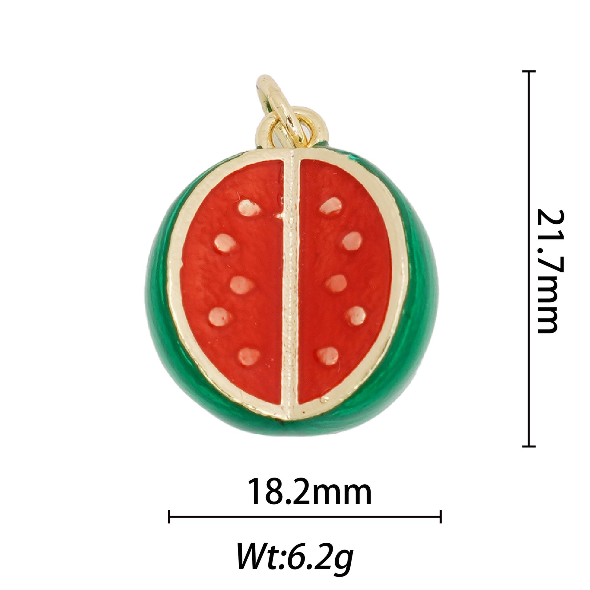 Wholesale 10pcs Cute 18k Copper Fruit DIY Necklace Pendant