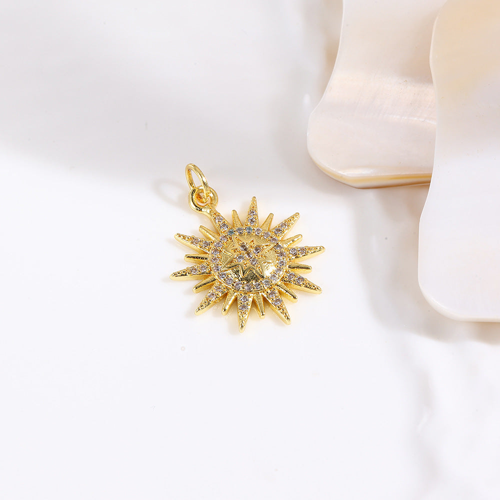 Wholesale Plated 18K Round Five-Pointed Star Necklace