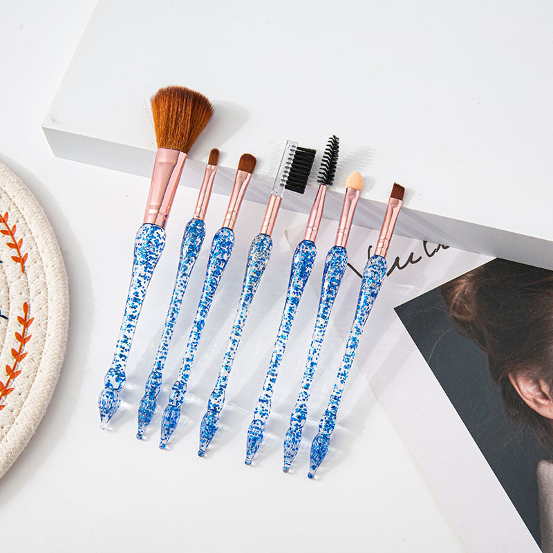 Wholesale Transparent Makeup Brush Set Glitter Eyeshadow Brush ACC-MB-JiuRan002