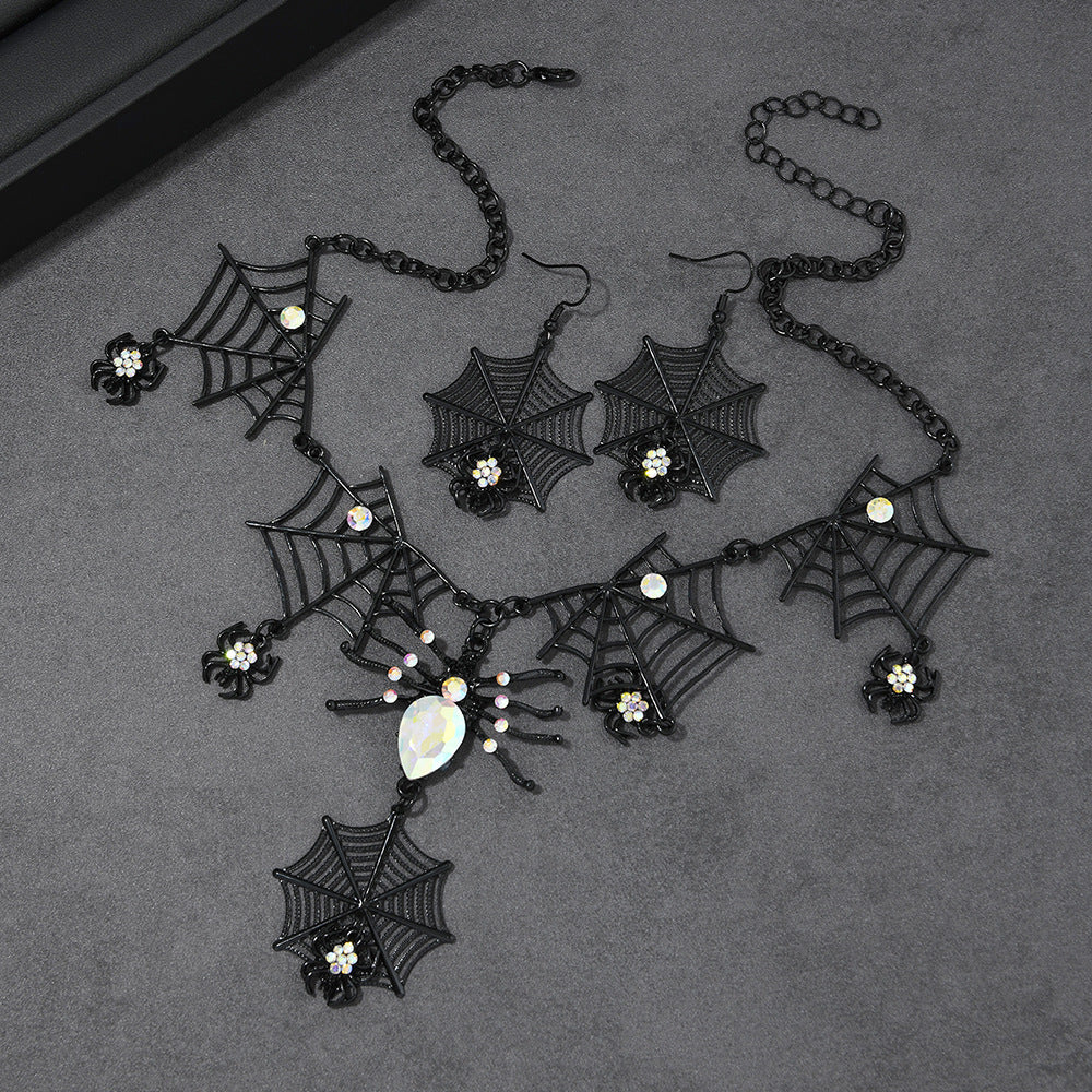 Wholesale Fashion   Web Rhinestone Necklace &  Earring Set for Women Party Wear Gift