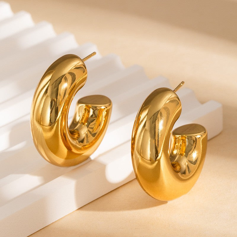 Wholesale Stainless Steel Starfish Hoop Earrings Fashion Boutique Accessory