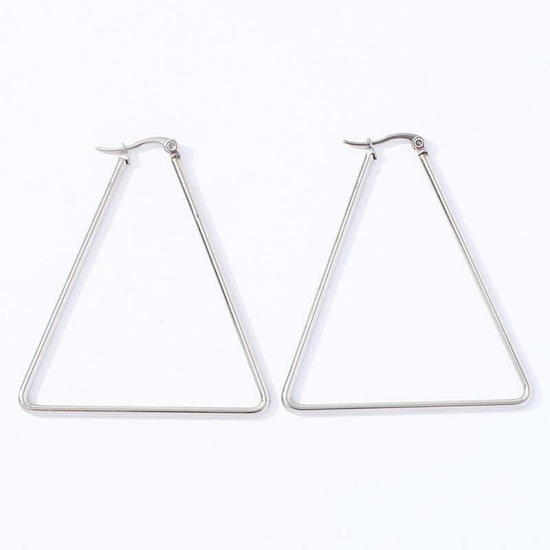 Wholesale  geometric exaggerated stainless steel earrings five-pointed star shaped earrings