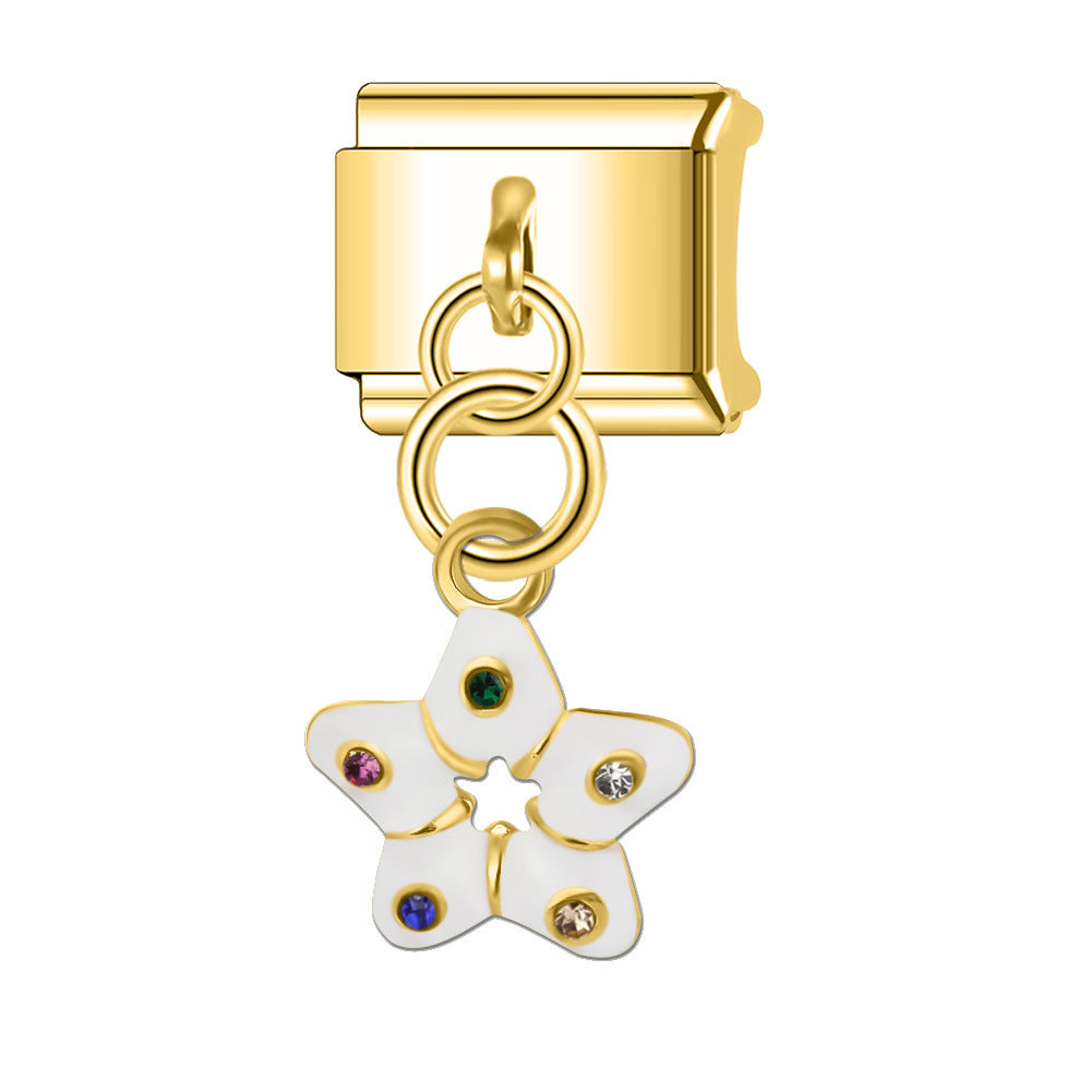 Wholesale Italian Charm Bracelet 9mm DIY Splicing Cute Creative Stainless Steel Composable Bracelet