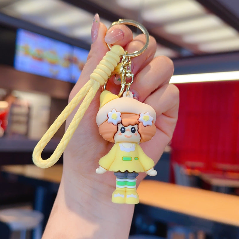 Wholesale PVC Cute Cartoon Keychain Pink - Trendy Gift for Girls,  Couple Bag Charm,  Car Key Accessory