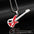 Wholesale Titanium Steel Hip Hop Music Guitar Pendant Necklace