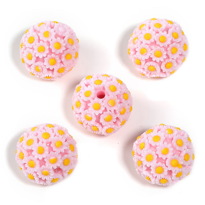 Wholesale 10PCS DIY Acrylic Flower Ball Balls ACC-BDS-LinG001