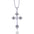 Wholesale Titanium Steel Vintage Diamond Cross Pendant Necklace