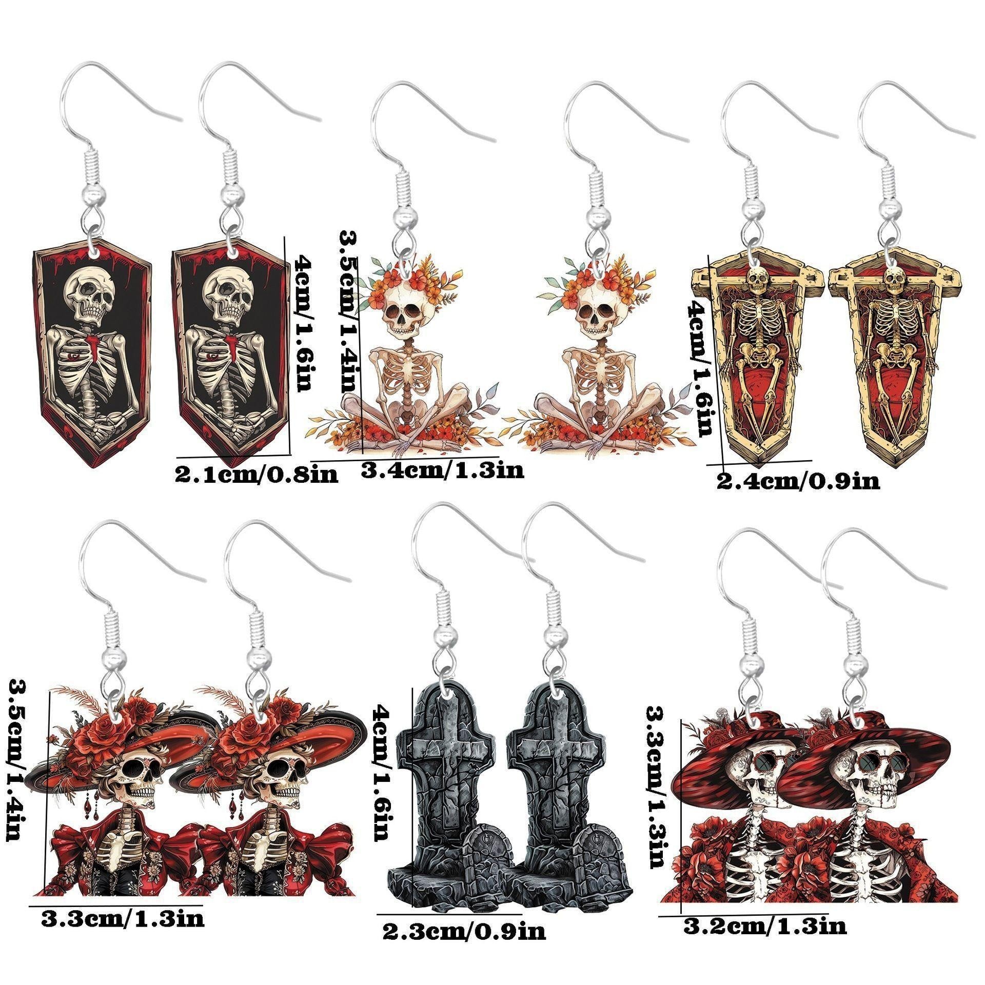 Wholesale Christmas acrylic earrings personality trend travel design earrings