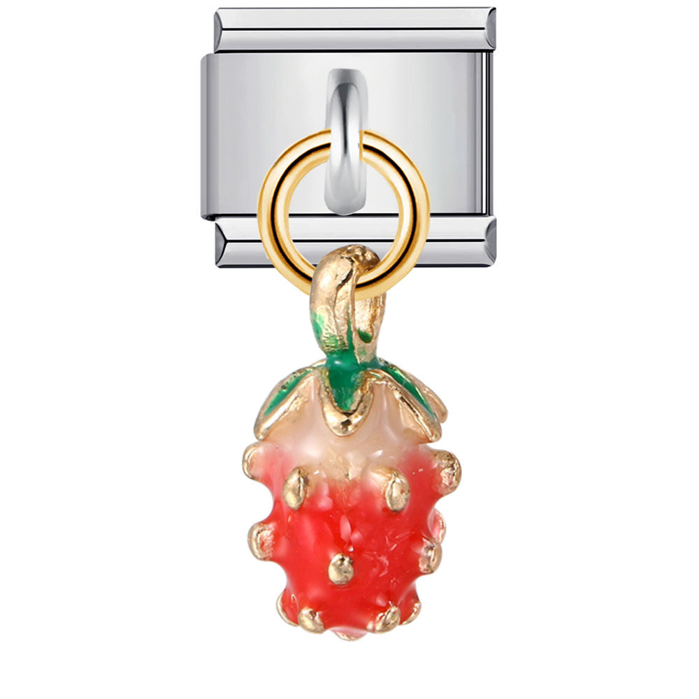 Wholesale Italian Charm Bracelet 9mm DIY Splicing Removable Fruit and Vegetable Series Stainless Steel Composable Bracelet