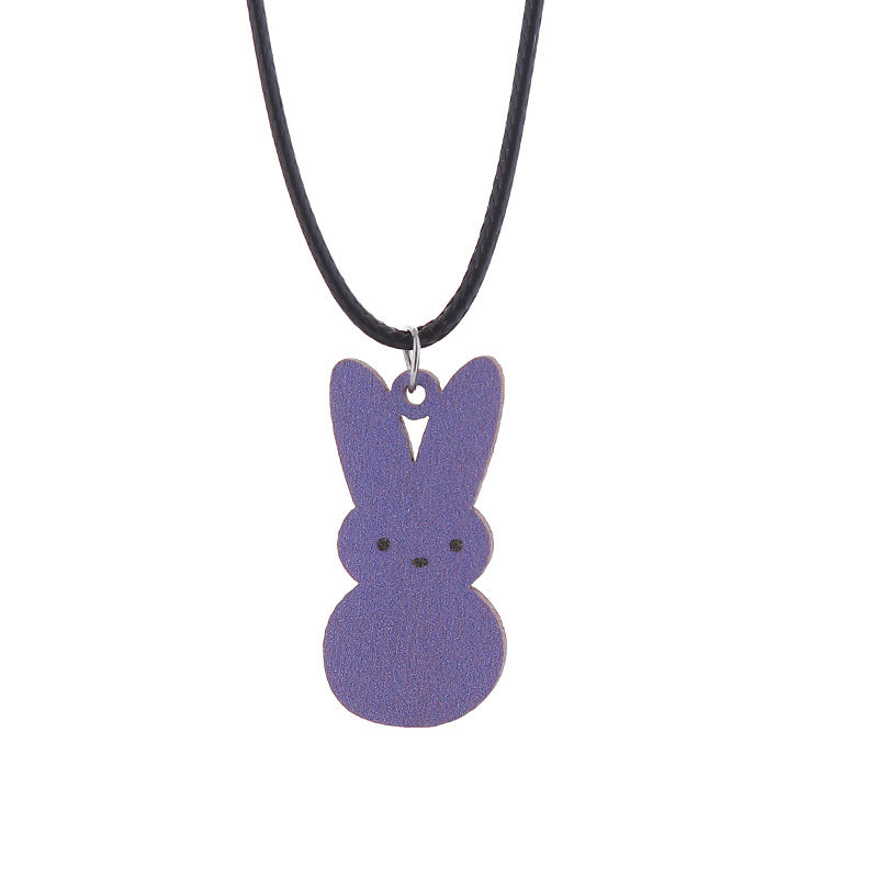Wholesale Easter Bunny Wooden Earrings Necklaces