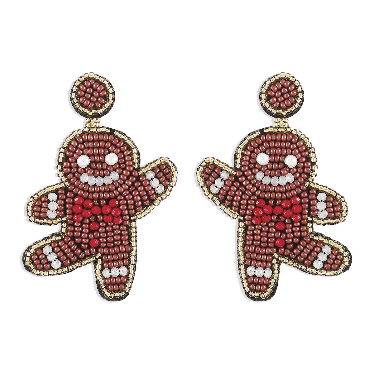 Wholesale  Bohemian Christmas Color Gingerbread Man Earrings
