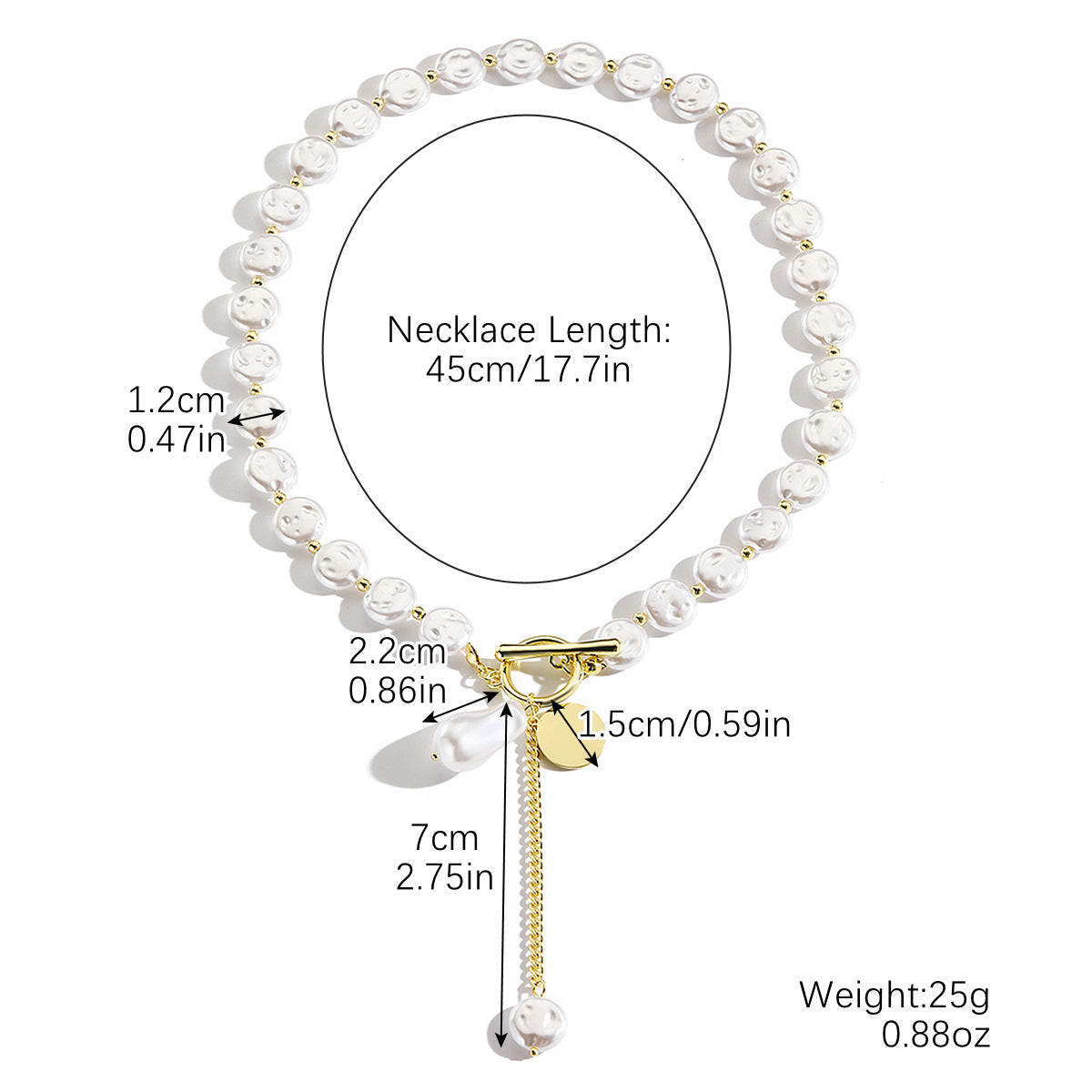 Wholesale Multi-Layered Baroque Imitation Flat Pearl Necklace Light Luxury and High-End Pearl Necklace for Women