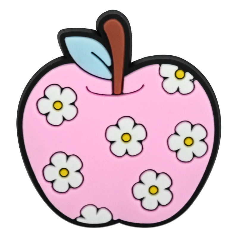 Wholesale Random 100pcs Creative learning series  PVC Soft Rubber Shoe Buckle Decoration