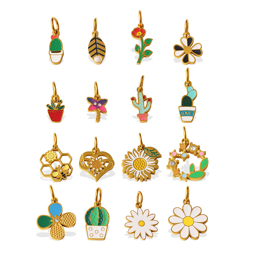 Wholesale plant series dripping  Charms for Jewelry