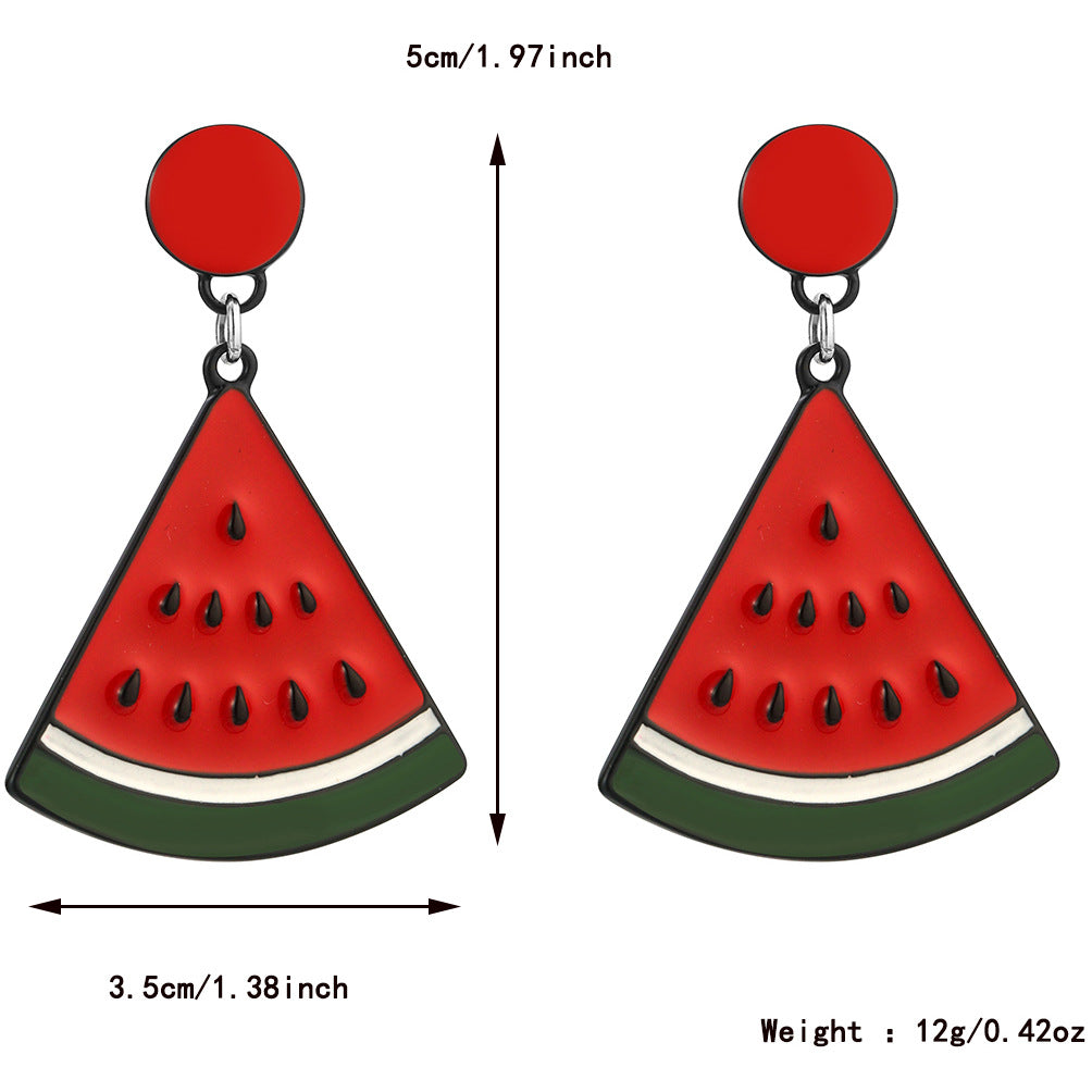 Wholesale Summer Party Fruit Watermelon Earrings ACC-ES-KJ007