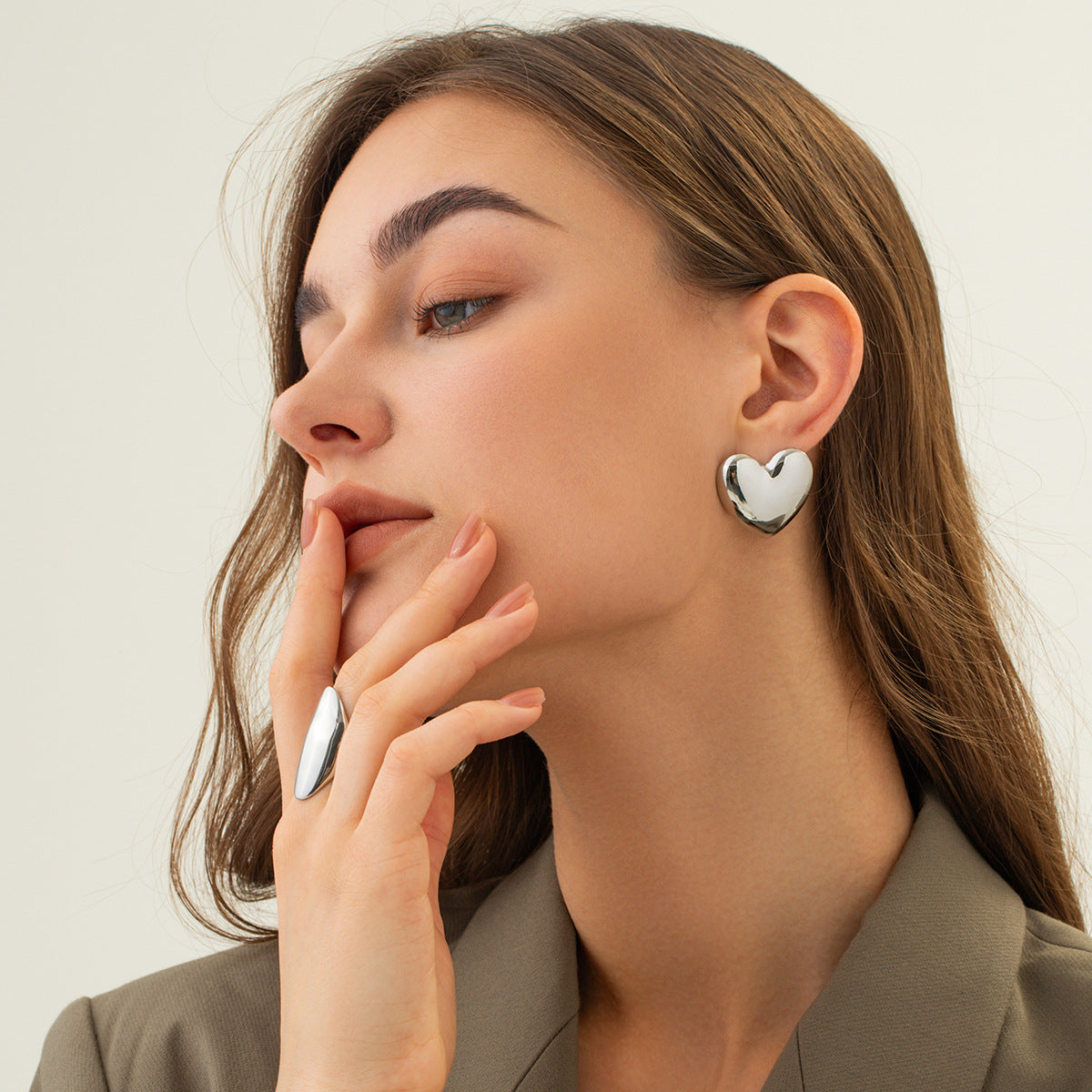 Wholesale 18K gold high-end rectangular earrings ACC-ES-Jied001