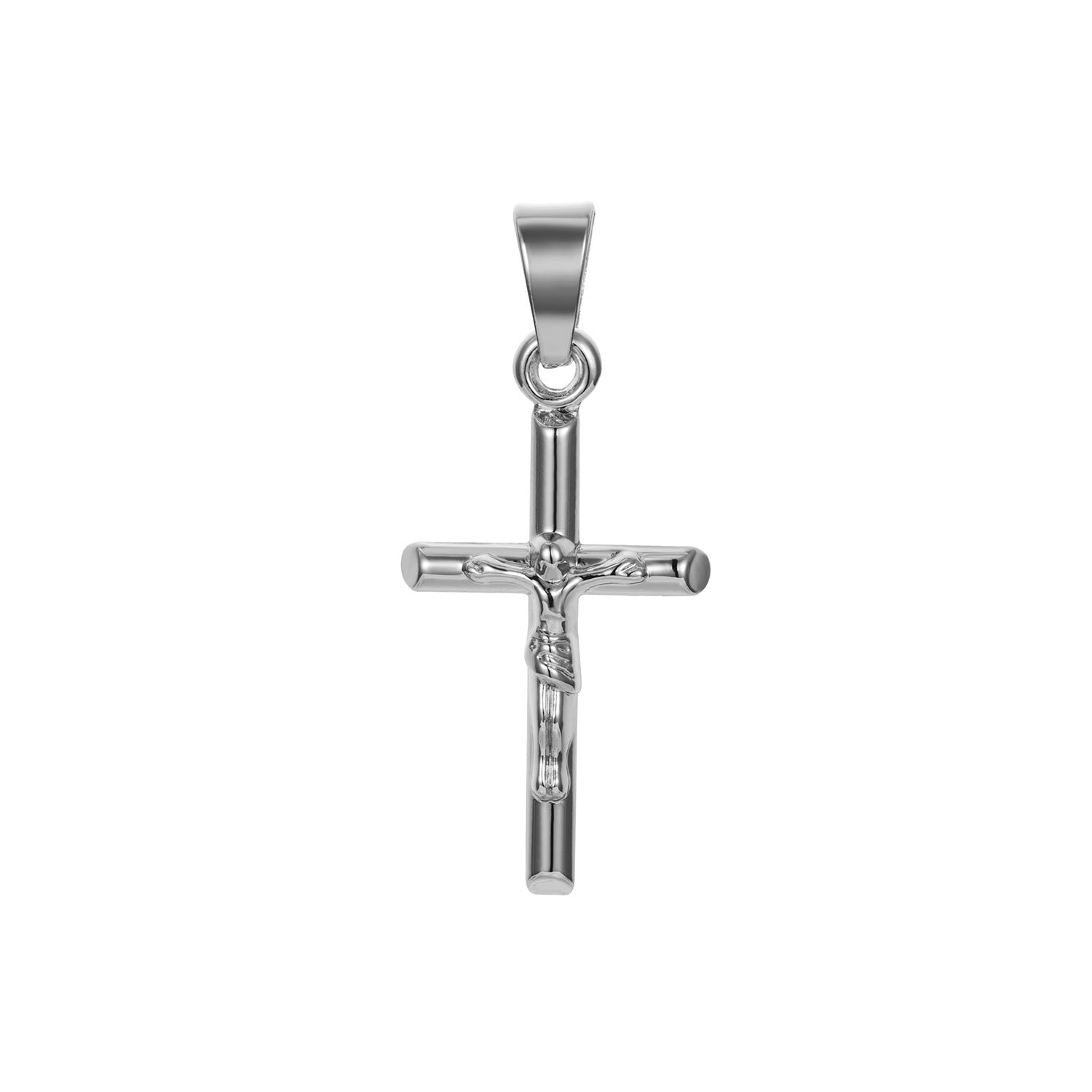 Wholesale Stainless Steel Cross Pendant Necklace Hip Hop American Style Unisex Trendy Fashion Accessory