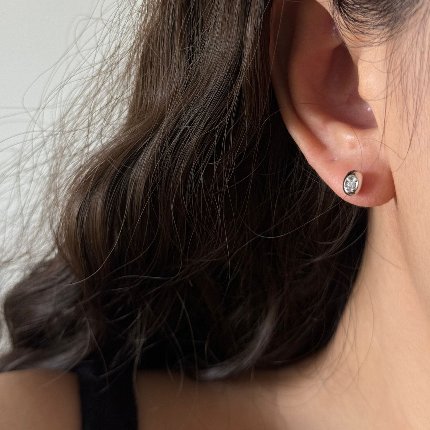 Wholesale Platinum Plated Mini Bean Earrings for Women