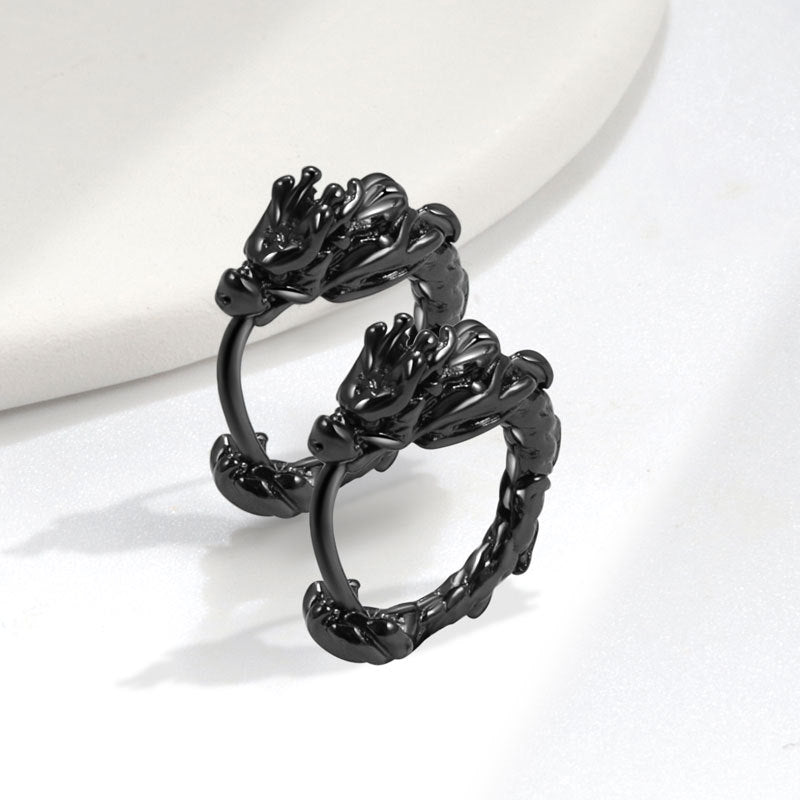 Wholesale Animal Year Earrings Dragon Pattern Wrapped Earrings ACC-ES-YJY001