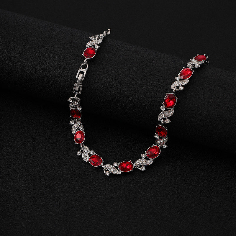Wholesale Cross-shaped Colorful Zircon Seven Color Bracelet ACC-BT-YunJ010