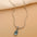 Wholesale Titanium Steel transparent green water drop Blue Ocean necklace