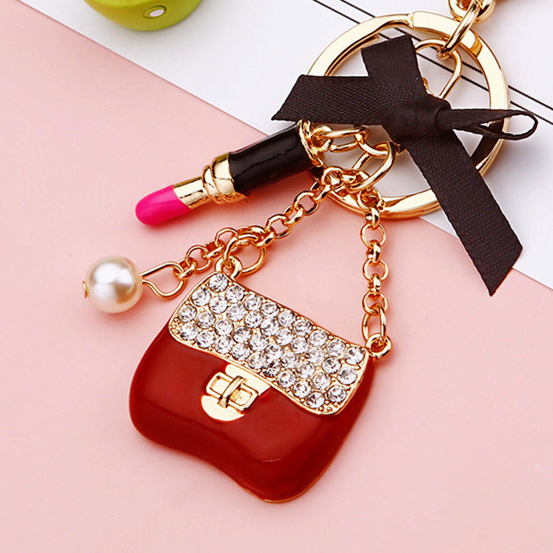 Wholesale Pearl Diamond Zinc Alloy Keychains ACC-KC-RuiYuan002