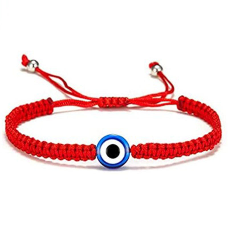Wholesale Adjustable Pull Braided Hand Rope Palm Eye Handmade Seven-section Flat Knot Red Rope Bracelet ACC-BT-Yunh001