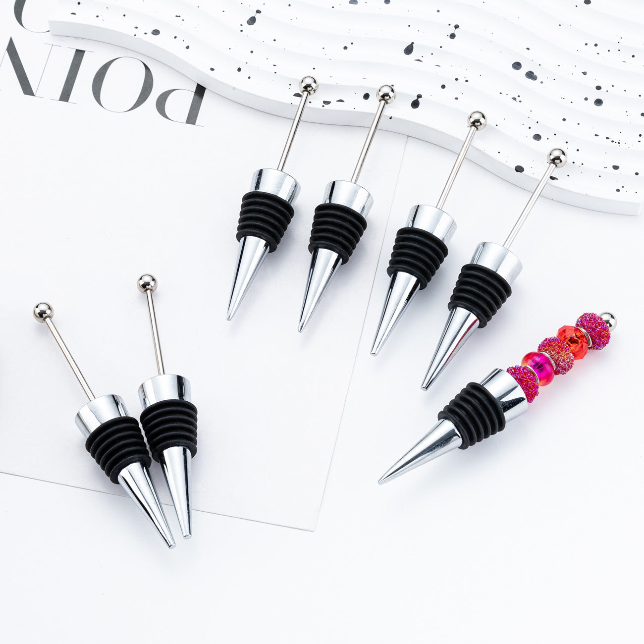 Wholesale DIY beadable wine stoppers