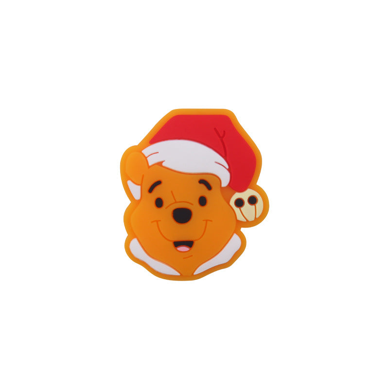 Wholesale 10pcs Cartoon Christmas Santa Claus Silicone Beads Focal Beads DIY Accessories  ACC-BDS-GuangTian050