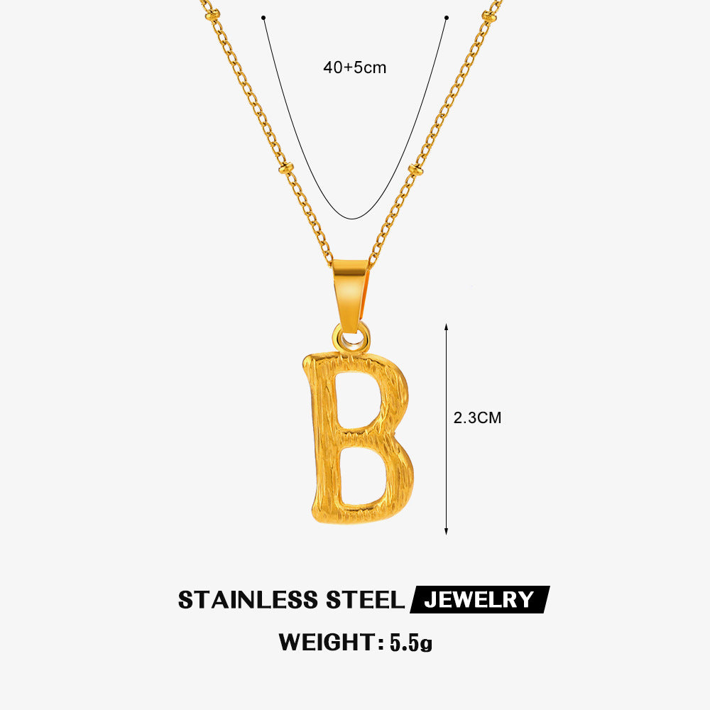 Wholesale Stainless Steel Fashion 26 Letter Necklace