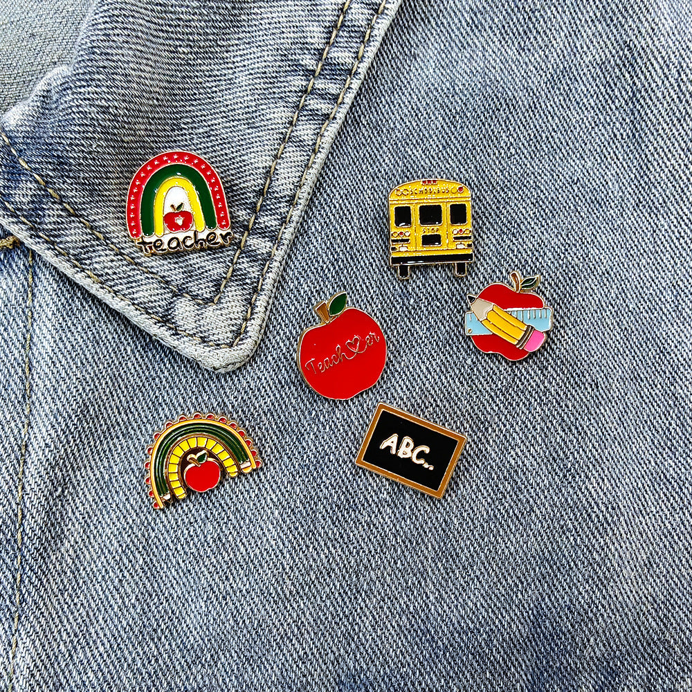 Wholesale 5pcs School Graduation Season  Fun Letter  Badge Back to School Brooch