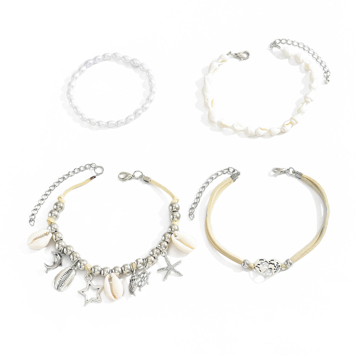 Wholesale anklet retro holiday style Bohemian conch shell starfish pendant foot decoration